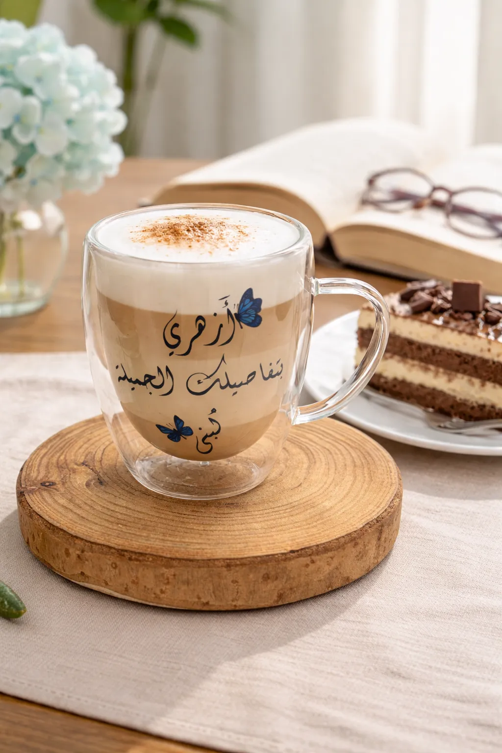 كوب زجاج -طبقتين