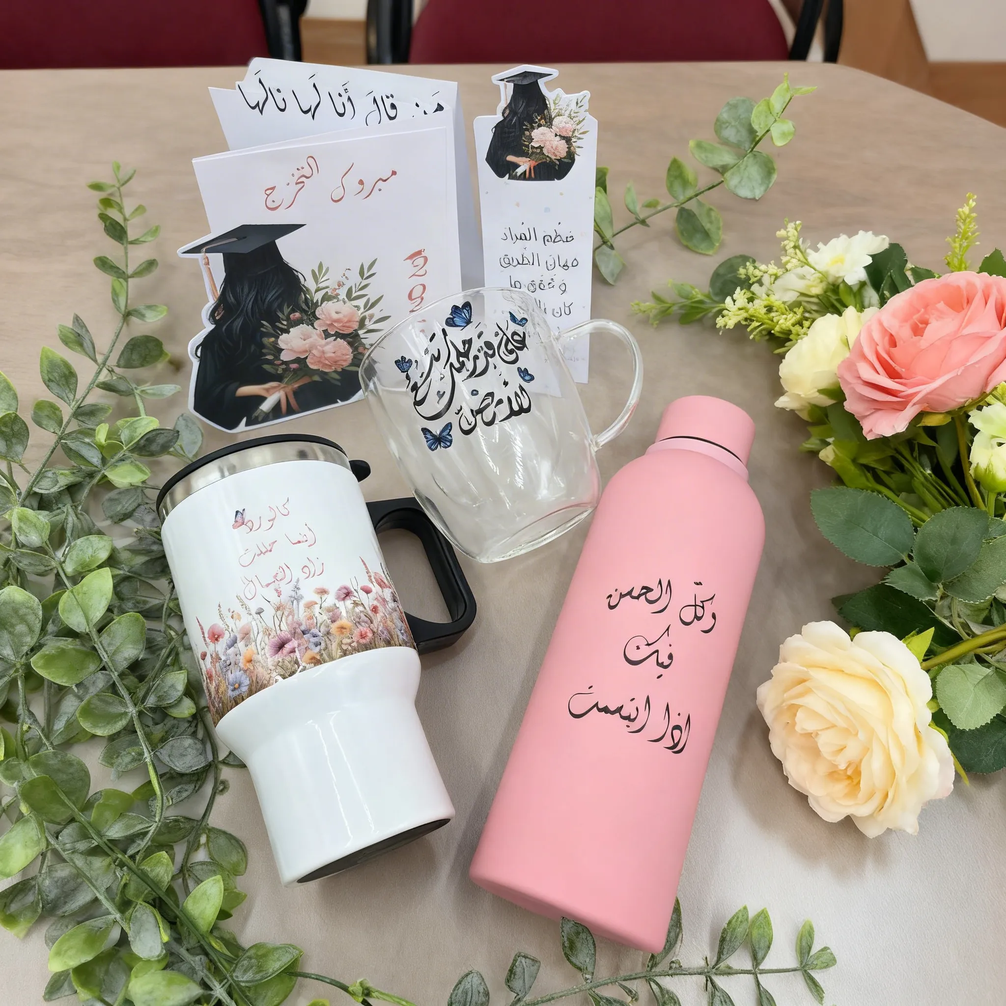 هدية تشمل بطاقة بتصميم خاص للتخرج